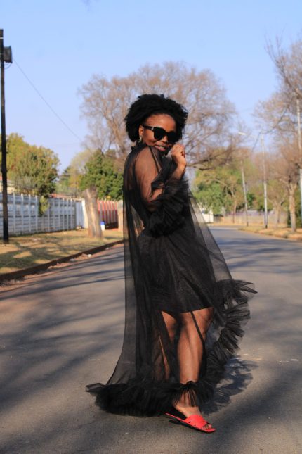 Tutu throw over: Black