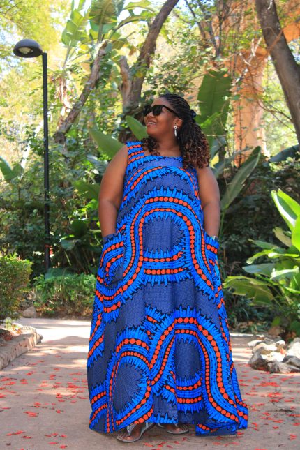 Maxi dress: Blue print
